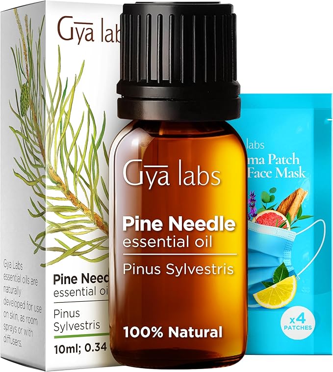 Gya Labs Pine Essential Oils for Diffuser - 0.34 Fl Oz - 100% Pure Natural Fall Pine Oil for Skin, Body Massages & Candle Making Scent-Ruum Studio Home