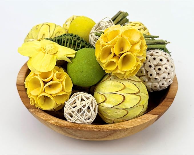 ANDALUCA Decorative Balls Bag Bowl Filler Home Decor (Yellow)-Ruum Studio Home