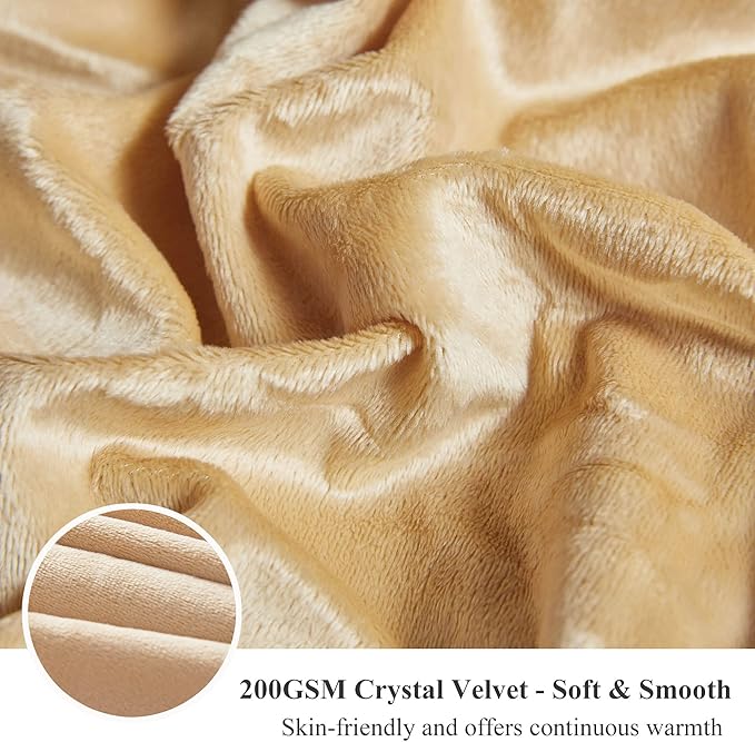 XeGe Plush Faux Fur Throw Blanket, Camel Luxurious 50x60 Shaggy Furry Blanket, Fluffy Microfiber Velvet Couch Throw, Ultra Soft Fuzzy Office Throw, Winter Fall Lap Blanket for Sofa Bed Camel-Ruum Studio Home