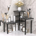 JayRex Countertop Corner Shelf, 3 Tier Shelf Moveable Organizer for Bathroom Counter, Make Up, Dresser Table, Desktop Shelf (Black)-Ruum Studio Home