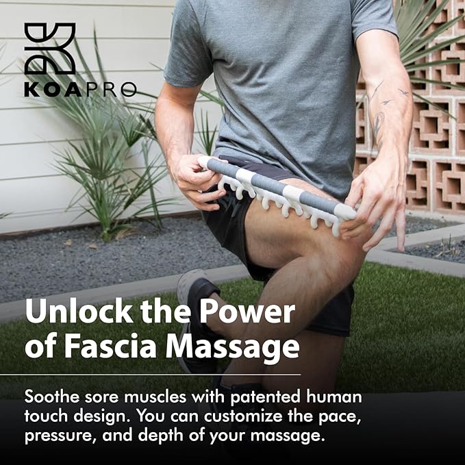 KOAPRO Whole Body Massage Tool - Myofascial Release Tool, Manual Trigger Point and Deep Tissue Massager, Holistic Fascia Health for Cellulite Massage on Legs, Back, and More - Full Body Massage Stick-Ruum Studio Home