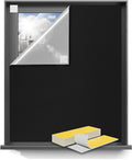 Sumobaby Blackout Curtains for Bedroom 54"x70"Portable Black Out Window Cover with Heat-Resistant Hook&Loop Tape,100% Blackout Shades No Drill Blinds for Windows DIY Cut Fit for Nursery,TV Room(Black)-Ruum Studio Home