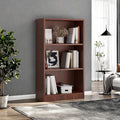 Bookshelf, Open Modern Bookshelf, 3 Shelf Bookcase with Freestanding Display Storage, Wooden Book Shelf for Bedroom, Living Room, Dinning Room, Office, Brown-Ruum Studio Home