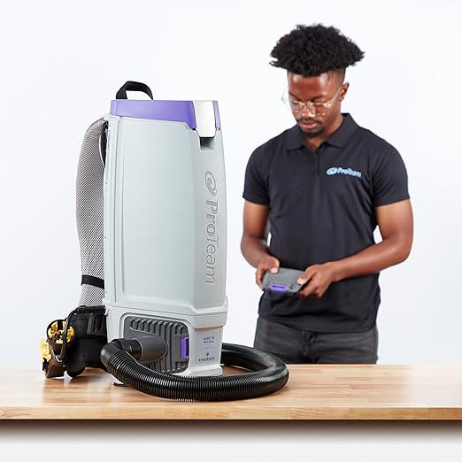 ProTeam GoFit 10 Commercial Backpack Vacuum with 107676 Blower Doors, 1.5 Inch Blower Tool and Hard Surface Tool w/Nylon & Horse Hair Blend Brush Tool Kit, Corded, 107800 + 107676, MegaVac Replacement-Ruum Studio Home