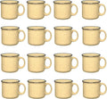 Set of 16 Ceramic Campfire Mugs – 15 Oz, Yellow – Coffee & Tea Cups for Home, Work, Travel, Camping – Customizable, Great for DIY, Events, Companies-Ruum Studio Home