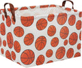 HIYAGON Rectangular Basketball Basket Kids Gift Basket Baby Toy Storage Bin Organizer Box Room Decor(Basketball)-Ruum Studio Home