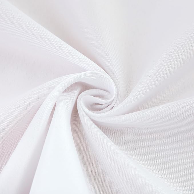 sancua Small Square Tablecloth 36 x 36 Inch White (Fits 20-30 Inch Tables), Stain and Wrinkle Resistant Washable Fabric Table Cloth for Dining Party Table Cover for Nightstand End Bedside Tables-Ruum Studio Home