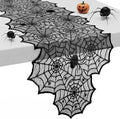Halloween Table Runner,72 Inches Long Black Lace Spider Web Table Runners for Halloween Table Decoration/Party Dinner Table Decor,Kitchen,Mantel,Bedroom Decoration-Ruum Studio Home