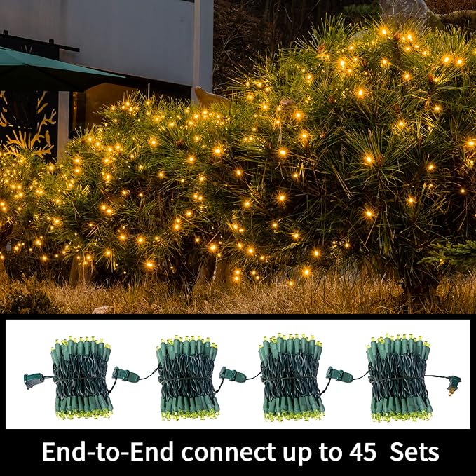100 Count Yellow - String Lights - 21.6FT LED Christmas Lights, Mini led Lights for Indoor Outdoor Home Holiday Party Wedding Independence Day Decoration-Ruum Studio Home