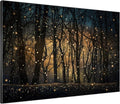SIGNWIN 60"x72" Extra Large Framed Wall Art Magical Firefly Night Forest, Enchanted Woodland Scene for Home Living Room Bedroom Decor (Frame Assembly Required)-Ruum Studio Home