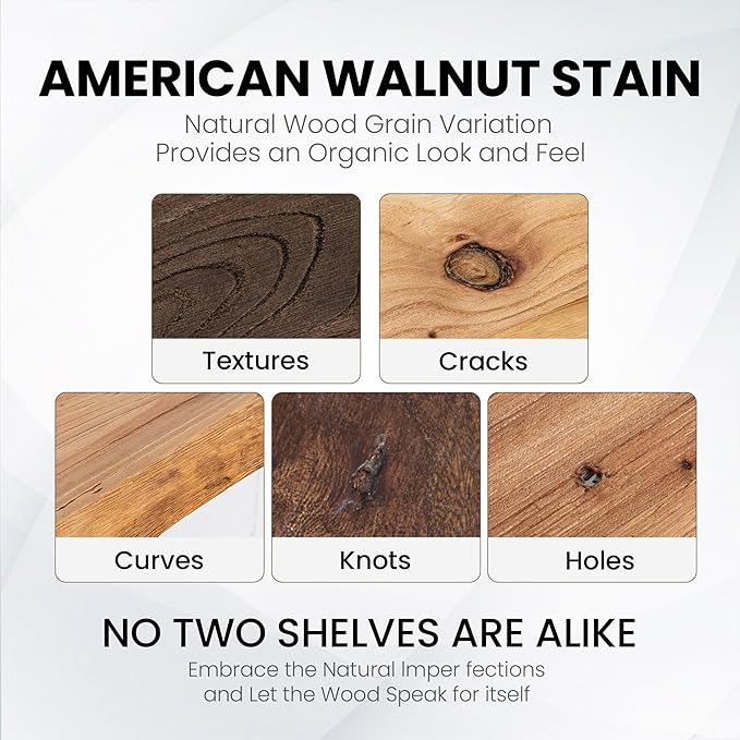 Floating Shelves for Wall, 72" Live Edge Solid Elm Wood Floating Shelf, Wall-Mounted Display Shelves with Invisible Heavy-Duty Metal Bracket, Floating Shelf for Living Room Kitchen, Natural-Ruum Studio Home