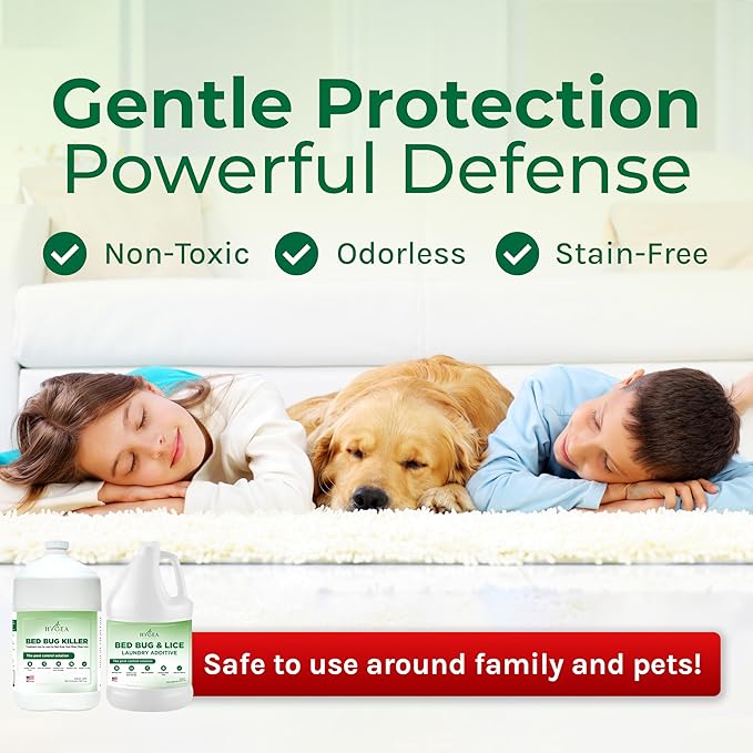 Bed Bug & Lice Elimination Duo Kit- Includes Lice & Bed Bug Spray & Lice & Bed Bug Laundry Additive - Gentle Formula - Effective Pest Control for Home & Travel (2 Pack, 1 Gallon Each)-Ruum Studio Home