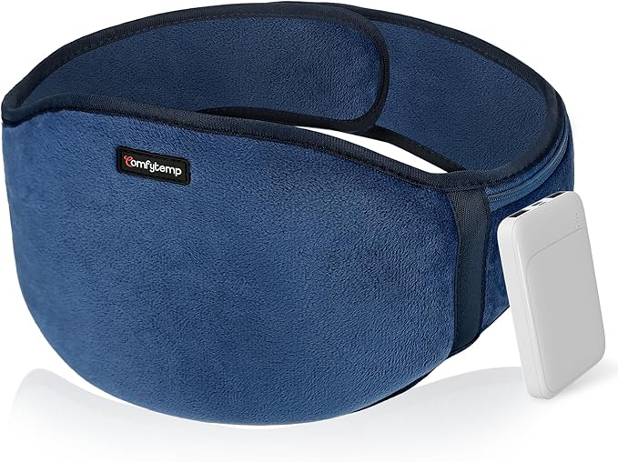 Comfytemp Cordless Portable Heating Pad with Massager for Back Pain Relief for Cramps and Menstrual,Lower Back Massager with 3 Heat, Auto-Off, Heated Waist for Abdominal Gift for Mom-Ruum Studio Home
