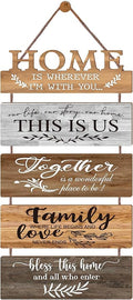 Wooden Collage Panels Home Affirmations Wall Sign- Wall Plaques for Living Room,Bedroom,Dining Room,Bathroom - Multicolor Rustic Family Farmhouse Wall Decor 5pcs-Ruum Studio Home