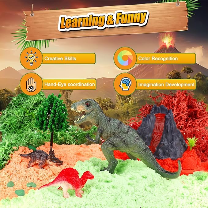 Dinosaur Activities Toys-Dinosaur Terrarium Craft Kits for Boys-Birthday Gifts for Kids Age 4 5 6 7 8 Years Old-Ruum Studio Home