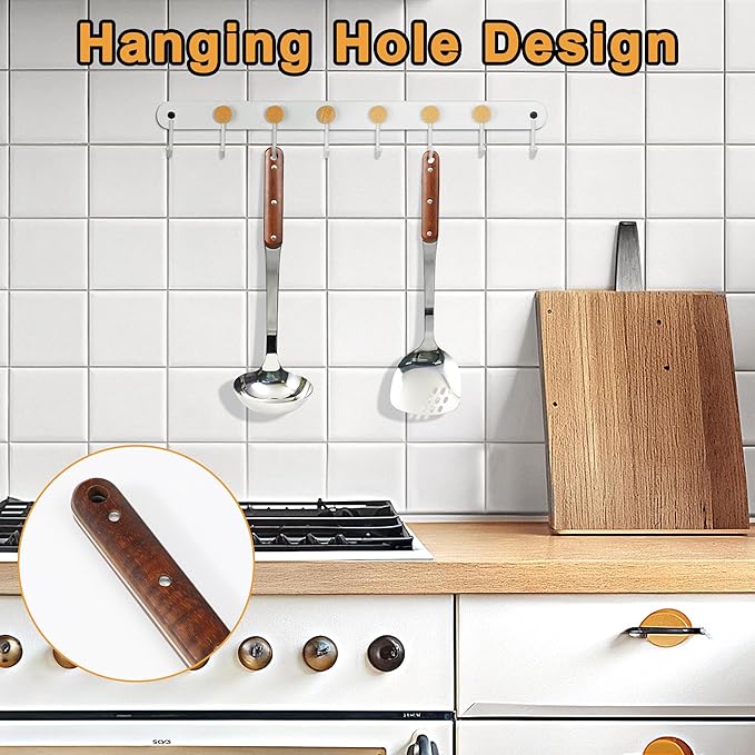 FJNATINH Stainless Steel Wok Spatula and Ladle Tool, Mirror Polished Cooking Utensils Set Metal Wok Accessories with Wooden Handle,Easy to Clean Kitchen Utensils,Sliver-Ruum Studio Home