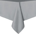sancua Square Tablecloth - 70 x 70 Inch - Stain and Wrinkle Resistant Washable Polyester Table Cloth, Decorative Fabric Table Cover for Dining Tables, Buffet Parties and Camping, Silver Grey-Ruum Studio Home