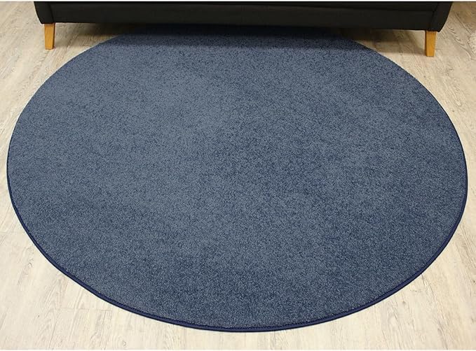 KOECKRITZ Soft and Colorful Kids Classroom Area Rugs (Passes Flammability Pill Test) Many Sizes and Bright Colors to Select from (4' x 4', Navy)-Ruum Studio Home