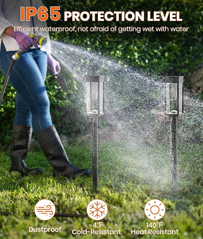 Super Bright Solar Pathway Lights Outdoor,8 Pack Solar Lights Outdoor,IP65 Waterproof Solar Garden Lights Solar Powered Landscape Lighting for Yard Patio Walkway Driveway Pathway (Cool White)-Ruum Studio Home