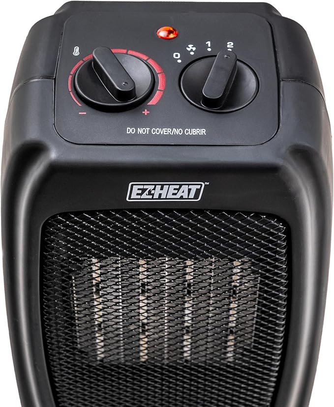 Electric Ceramic Portable Space Heater with Thermostat and Fan, Built-in Overheat Sensor, and Safety Tip-Over Switch, ST-MTPTC113-Ruum Studio Home