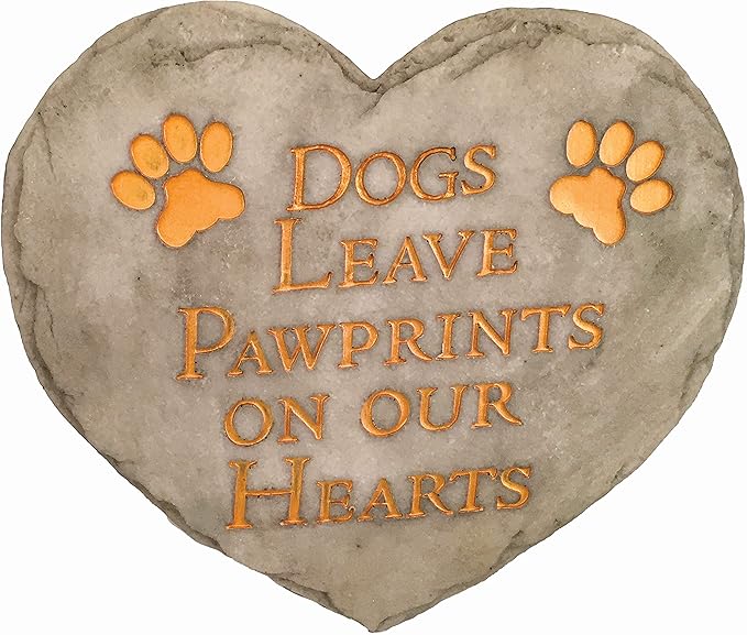 Spoontiques - Garden Décor - Dogs Leave Pawprints Stepping Stone - Decorative Stone for Garden-Ruum Studio Home