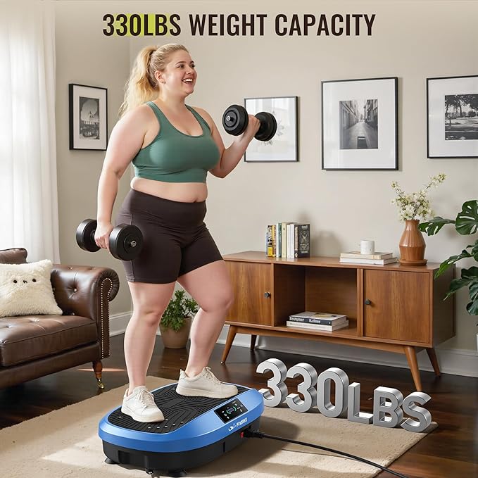 FLYBIRD Vibration Plate Exercise Machine, 120 Adjustable Speed High Intensity Vibration for Muscle Toning Weight Loss Lymphatic Drainage, Full Body Workout Vibration Plate Ideal for Fitness & Recovery-Ruum Studio Home