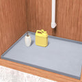 URMONA Waterproof Silicone Under Sink Mat 31'' x 22'' Shelf Liner for Kitchen and Bathroom, Cabinet and Counter Protector, Storage and Organizers, Litter Mat, Pet Cat Puppy Essentials(Light Grey)-Ruum Studio Home