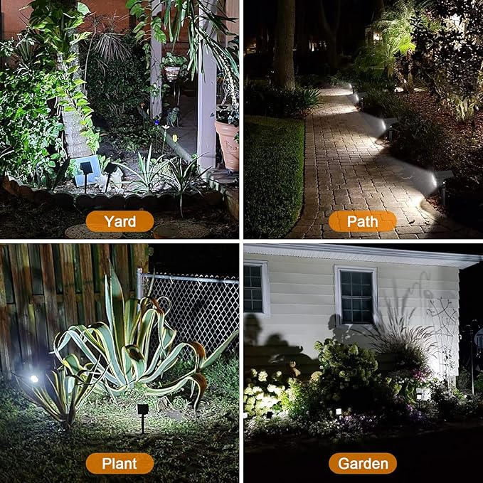 LANSOW Solar Spot Lights Outdoor, [2 Pack/57 LED] 2-in-1 Solar Landscape Spotlights, 3 Modes IP65 Waterproof Dusk to Dawn Solar Powered Flood Wall Lights for Outside Yard Garden Path(Cool White)-Ruum Studio Home