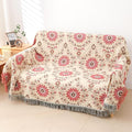Snycler Boho Throw Blanket for Bed - 100% Cotton Ultra Soft Rustic Quilt - Pink Boho Floral Printed Farmhouse Decor Bed Blankets, 80"×90" All Season Rustic Throw for Sofa Couch Chair-Ruum Studio Home