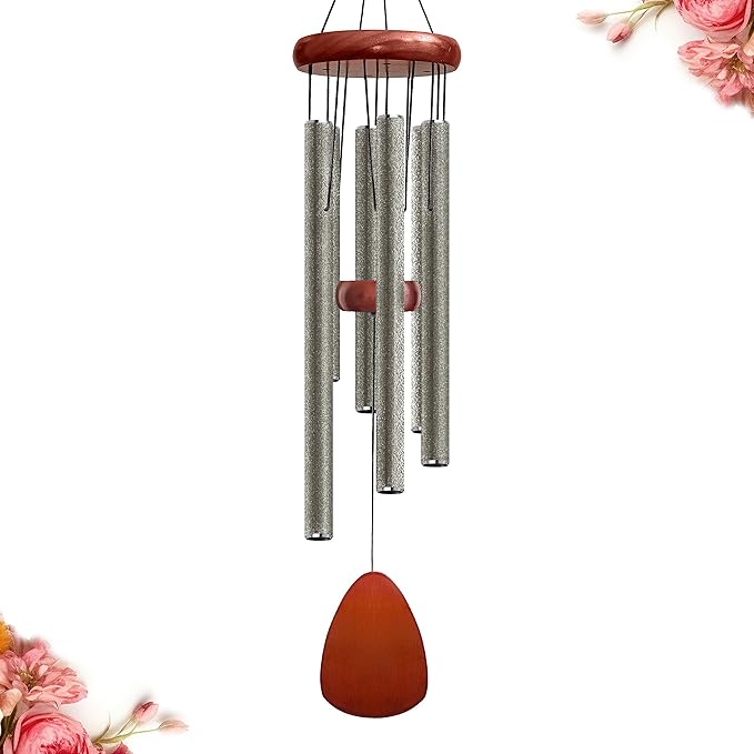 28" Wind Chime for Mothers Day, Decorative Wind Chimes for Outside, Memorial Windchimes Remembrance Gift for Women Mom Grandma, Metal Wind Chimes Outdoor Decor for Garden Patio Zen(Copper)-Ruum Studio Home