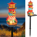 Dazzle Bright Miniature Lighthouse Pathway Decorative Lights, Solar Lights Outdoor Miniature Lighthouse Waterproof Garden Stake Light for Fairy Garden Pathway Lawn Yard Gifts Decoration-Ruum Studio Home
