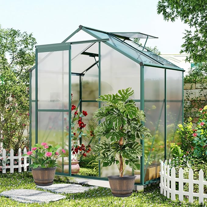 16-inch-Plant-Pots-Indoor-Outdoor, 4 Pack Large Whiskey Barrel Planters with Drainage Holes & Saucer, Plastic Flower Pots Imitation Wine Barrel Design, Decorative Garden Pots for Plants-Ruum Studio Home