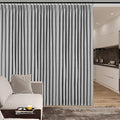 100% Blackout Linen Textured Drapes for Bedroom Pinch Pleated Curtains for Track System Portable Drapery for Sliding Glass Door/Storage/Space Room Divider, 70" Wx102 L, 1 PC, Light Grey-Ruum Studio Home