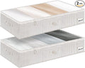 StorageWorks Large Under Bed Storage Containers with Handles and Label Holder, 2 Pack Ultra-thick Fabric Underbed Bins, Closet Organizer for Clothes, Blankets, Sweater-Ruum Studio Home