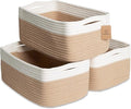 NaturalCozy 13.5”x8.5”x5.5” Storage Baskets for Shelves 3 Pack | Cotton Rope Woven Small Baskets for Organizing | Small Storage Bins for Nursery, Bathroom, Closet, Cube Shelf, Decorative, Gift-Ruum Studio Home