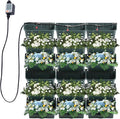 18 Pots Self-Watering Vertical Wall Planter, 39.4”L x 39.4”H Stackable Plastic Wall-Mounted Plant Grow Pots, Wall Hang Garden Planter Outdoor Indoor for Herbs Flowers Strawberries (Green)-Ruum Studio Home