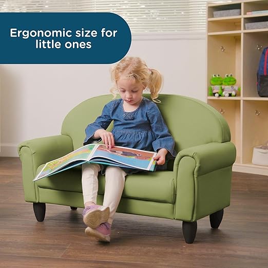 Children's Factory As We Grow Toddler Sofa, Flexible Seating for Daycare or Preschool, Kids Reading Couch, Playroom Furniture, Sage-Ruum Studio Home