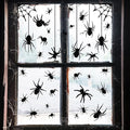 4 Sheets Spider Window Clings - Double-Sided Removable Glass Decals, Halloween Themed Window Stickers for Kids Party Decorations-Ruum Studio Home