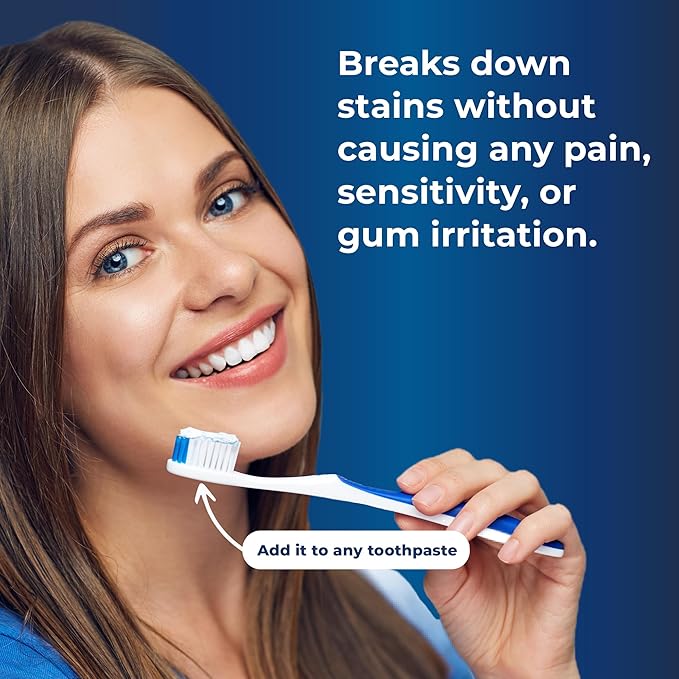 Teeth Whitening Powder - Hydroxyapatite, Remineralizing, Non-Sensitive Formula - Dentist-Approved Tooth Stain Remover & Polisher - Fluoride-Free (30 Grams)-Ruum Studio Home