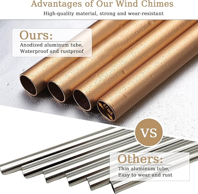 Wind Chimes for Outside, 30" Wooden Sympathy Wind Chimes Memorial Wind Chime for Loss of Loved One Mother Father, Sympathy Gift Home Decor Outdoor Garden Patio-Ruum Studio Home