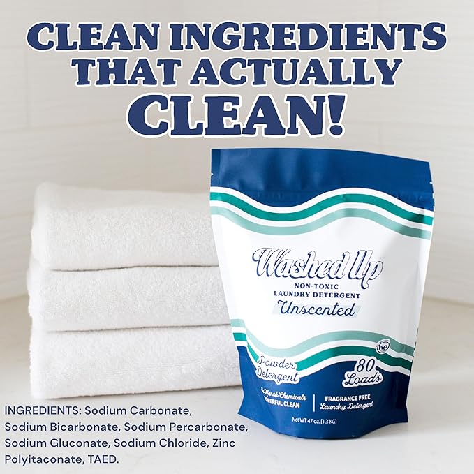 Unscented Laundry Detergent Powder | Fragrance-Free | Safe for Sensitive Groups | Powerful Clean | Plant & Mineral-Based | Made in USA-Ruum Studio Home