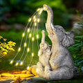 GIGALUMI Solar Garden Outdoor Statues for Women, Mom, Grandma. Elephant Figurine Housewarming and Birthday Gifts Outdoor Statue Light Decor Ornament for Backyard, Patio, Balcony, Lawn, Pond-Ruum Studio Home