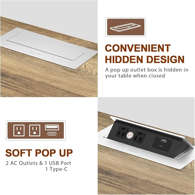 HIFYOBRO Large End Table Set of 2, Flip Top Charging Station and 2 Drawers, Type-C & USB Port & Power outlets, Wooden Storage Cabinet, Side Table with Storage for Living Room and Bedroom (White)-Ruum Studio Home