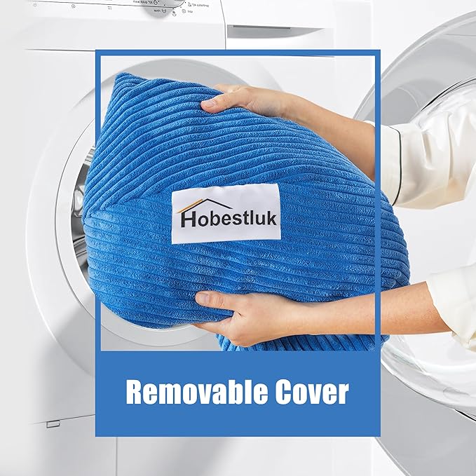 Hobestluk 3.5FT Bean Bag Chair Adult Bean Bag Chair Large Bean Bag Chair with Filler Included Teardrop Bean Bag with Removable Cover for Bedroom Living Room - (Large, Blue)-Ruum Studio Home
