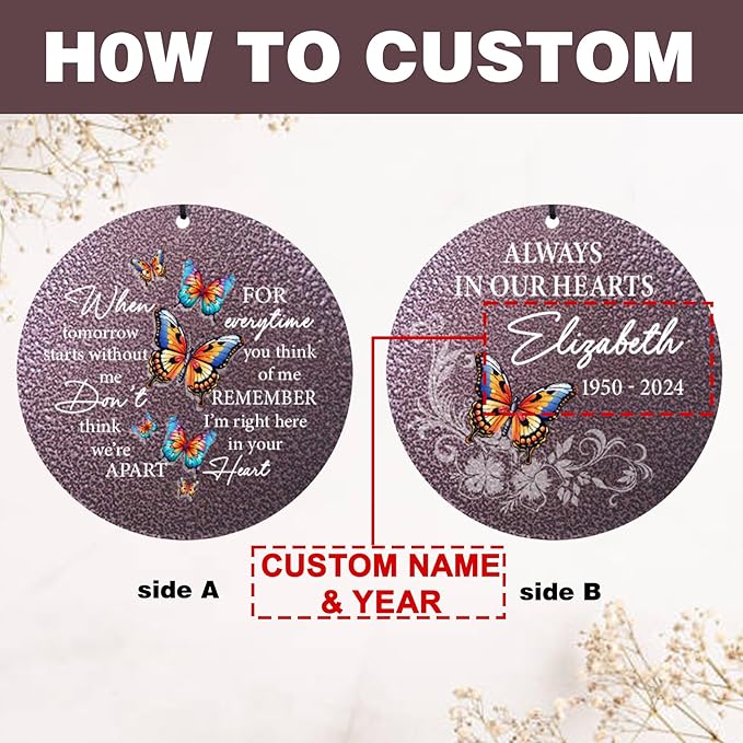 ASTARIN 36" Large Deep Tone Personalized Sympathy Wind Chimes, Memorial Wind Chime for Loss of Mother Father Loved One, Bereavement Gifts Decor Outdoor Patio Garden Graveyard-Ruum Studio Home