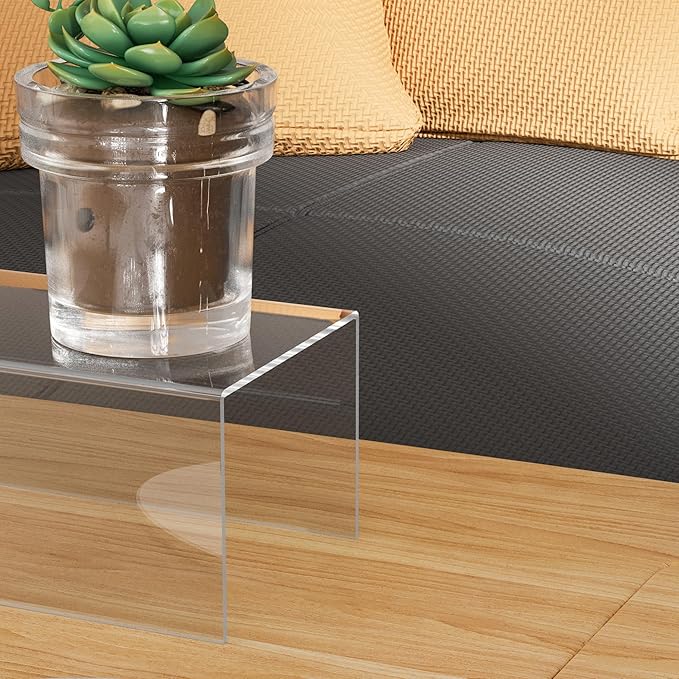 Rectangular Acrylic Display Risers 6pcs, Clear Display Storage Stands, Acrylic Display for Funko Pop Figure, Desserts, Cupcake, Toys, Collectibles, Merchandises- 12-1'', 2'', 3'', 4'', 5'', 6''-Ruum Studio Home