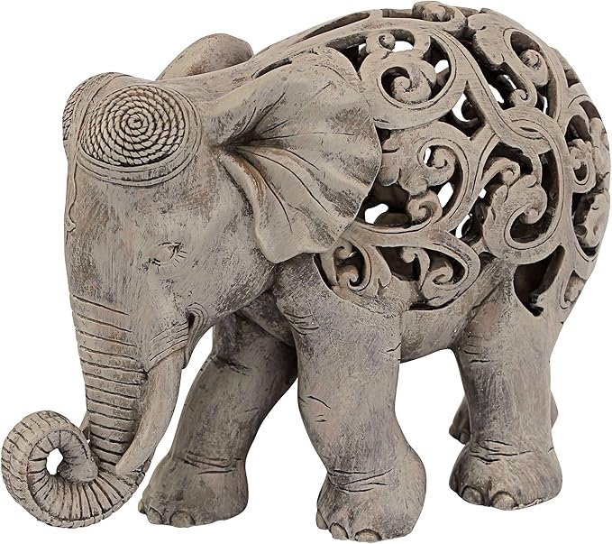 Design Toscano Anjan the Elephant Jali Sculpture-Ruum Studio Home