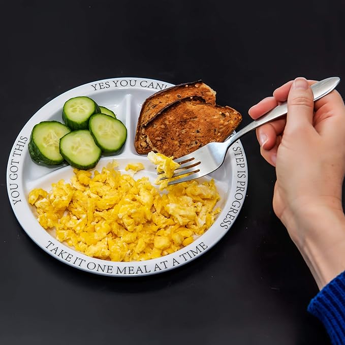 Bariatric Portion Control Plates for Weight Loss - Perfect for Bariatric Surgery Patients, Portion Control Containers for Easy Weight Management and Healthy Eating Habits - 2 Pack-Ruum Studio Home