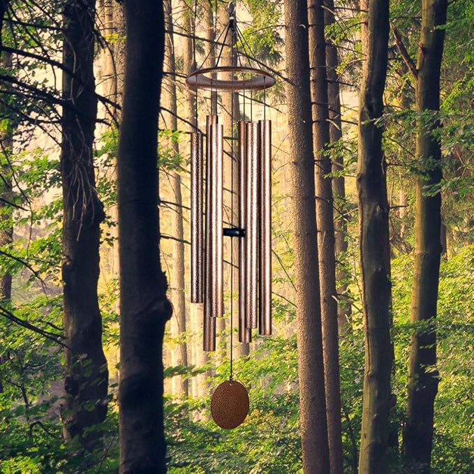 50 Inch Wind Chimes for Outside Deep Tone Large Sound Church Bell Rings Memorial Mother Day Copper Vein Thickness of Tube 3.6mm Taiwan Made-Ruum Studio Home