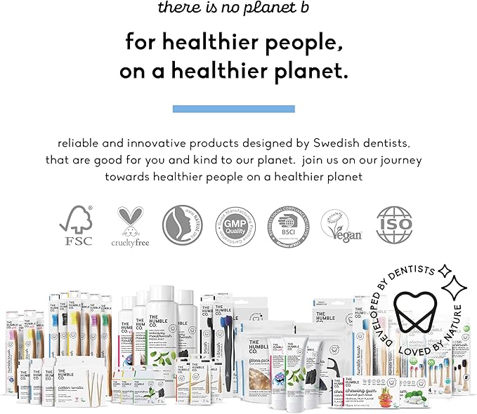 The Humble Co. Bamboo Toothbrushes (5pk) – Toothbrushes for Superior Oral Care, Dental Hygiene, and Gum Care, BPA Free (Ultra Soft Bristles)-Ruum Studio Home